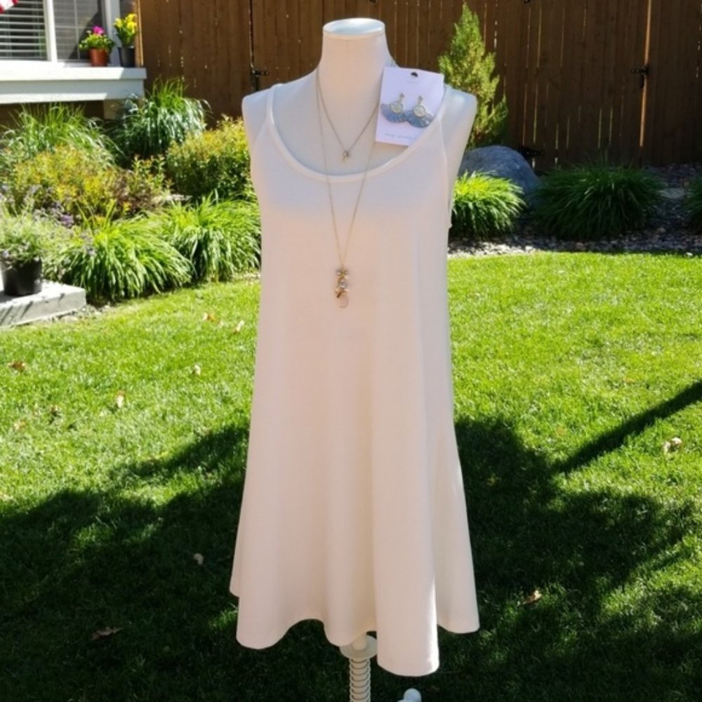 White Strappy Swing Dress